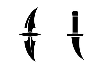 Dagger knife weapon blade sharp vector illustration