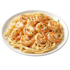 Shrimp Fettuccine Alfredo with Fresh Herbs and Creamy Sauce