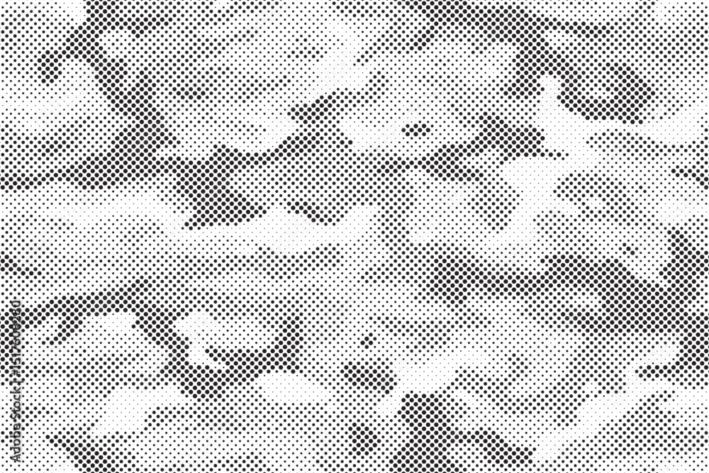 Leinwandbilder abstract halftone seamless camouflage pattern. repeating digital dotted hexagonal camo military text