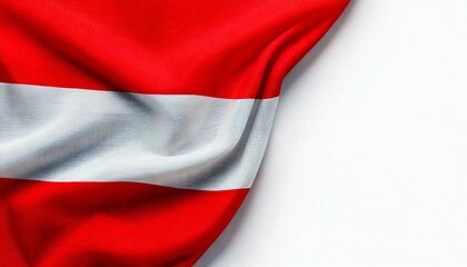 Austria flag on white background. copy space 