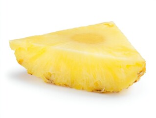 Two pineapple wedges isolated on white background
