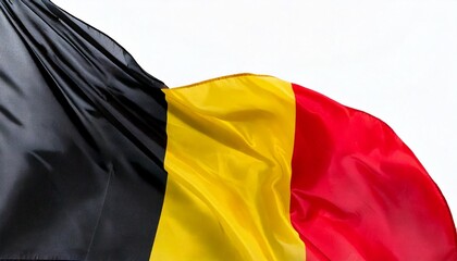 Belgium flag on white background. copy space