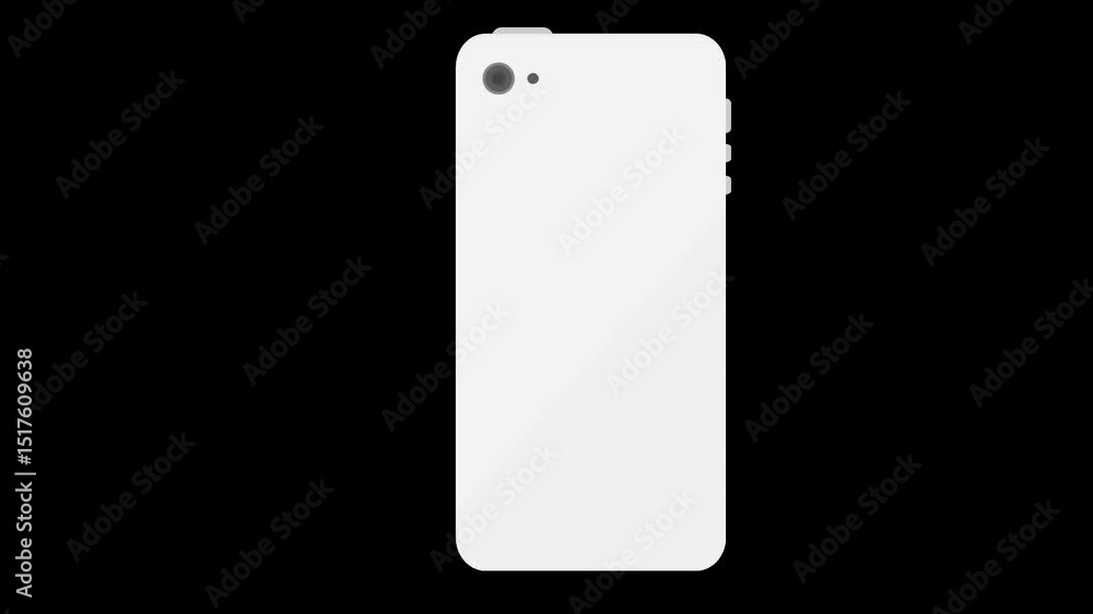 Aufkleber clean minimalist mobile device design template for applications mockups on a transparent background