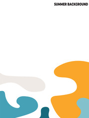 Summer background  Colorful liquid illustration for summer events	