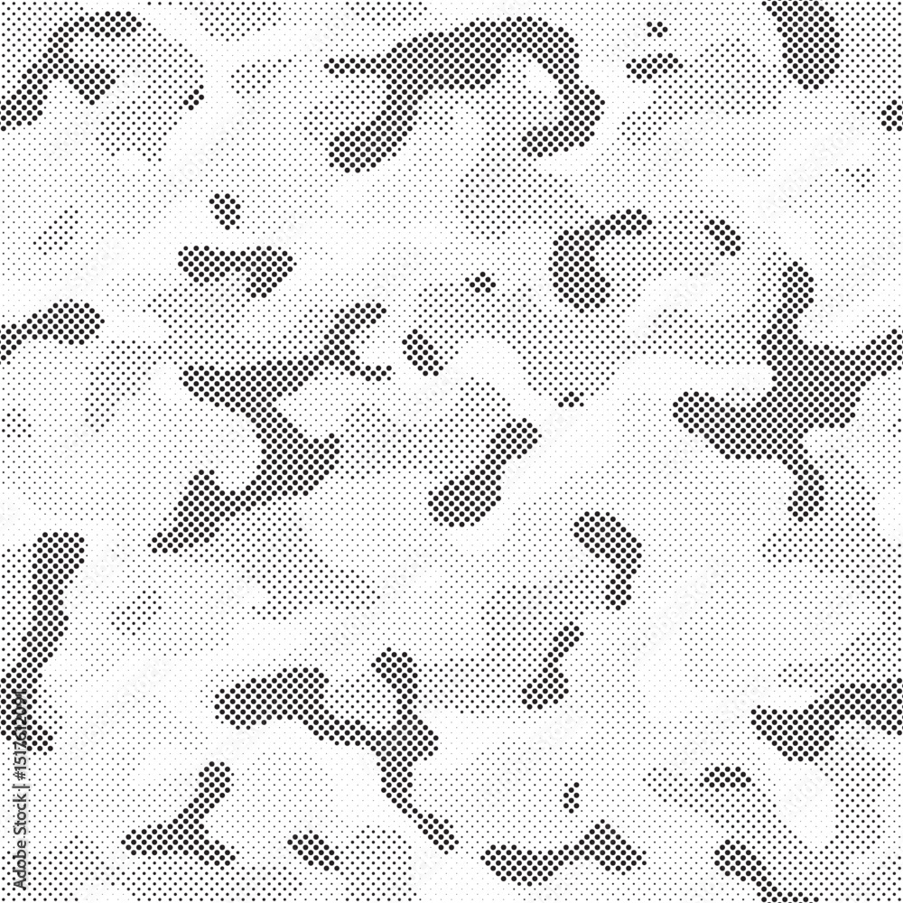 Aufkleber Abstract halftone background. Military camouflage effect dot seamless pattern texture. Dotted background as design element.