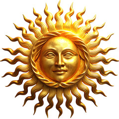 Golden Sun Face Image