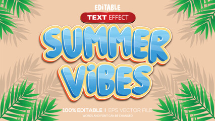 3d text effect summer theme