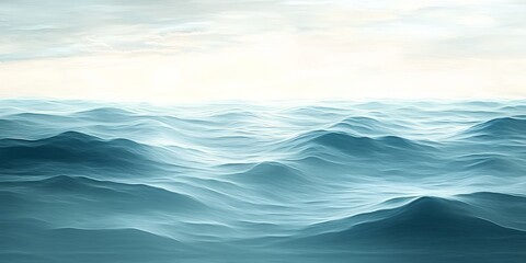 Tranquil Azure Waves Creating Gentle Ripples on a Serene Turquoise Ocean Surface Background