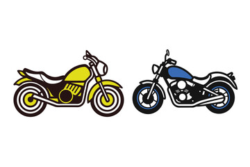 Fototapeta premium Motorbike Silhouette Vector Vintage Motorcycle Graphic Art