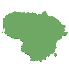 Obraz premium Lithuania Country Map Icon