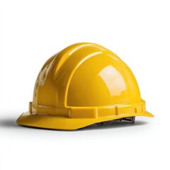 Bright yellow hard hat, safety equipment