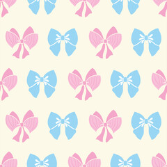 Colorful bows seamless pattern vector background