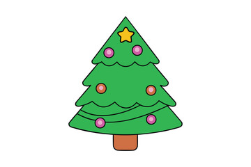 Christmas Tree Vector Art Design for Holiday Decorations