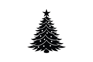 Christmas Tree Silhouette Vector Design