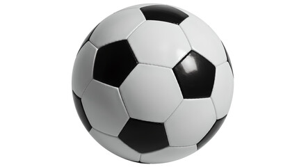 Naklejka premium Classic Black and White Soccer Ball isolated on white background