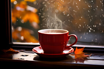 cup of coffee on a table