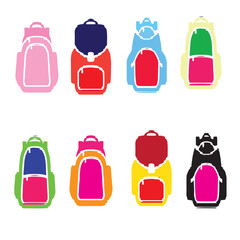 Vector colour school bag