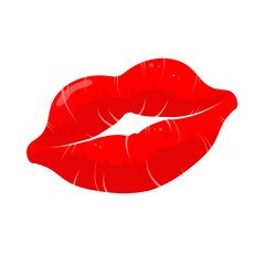 lips, kiss — vector illustration