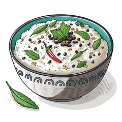 Close-up shot of a bowl of vibrant green coconut chutney, glistening with freshly prepared mustard seed tempering, showcasing its texture and aroma.
