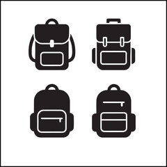 Travel Backpack Icon Collection