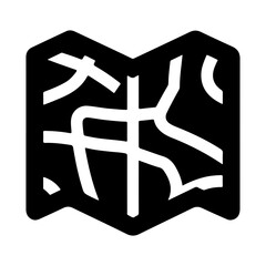 Black Silhouette Illustration of Business Location