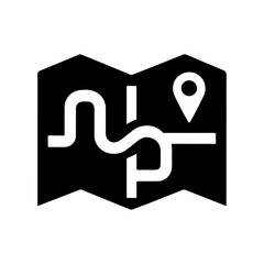Black Silhouette Illustration of Business Location