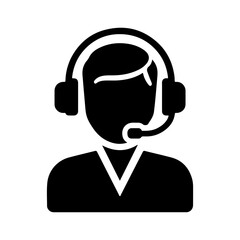 Black Silhouette Illustration of Business Customer Support
