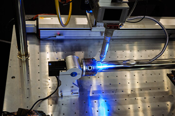 Automated Welding System Demonstrating the Joining of Metal Parts with Precision and Efficiency on...