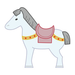 かわいい馬キャラクターのイラスト