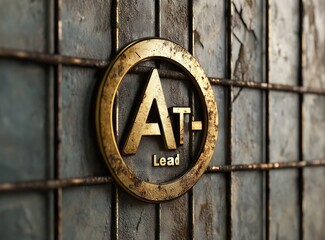 A symbol of the email logo in gold with prison bars behind it, set against an old, cracked wall background.