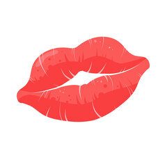 lips, kiss — vector illustration	