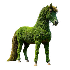 Obraz premium Green Horse Bush Sculpture