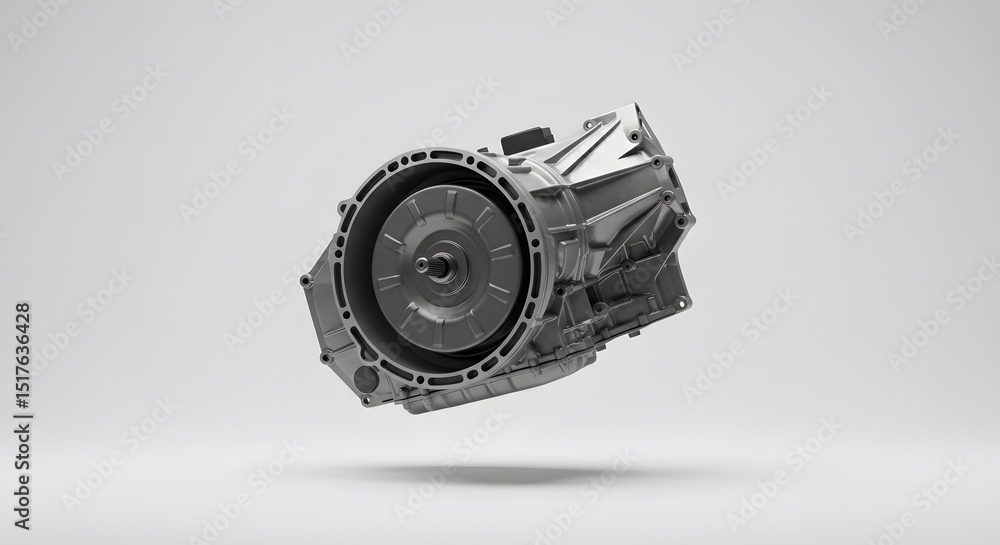Poster detailed 3d render of a modern automotive transmission system, showcasing intricate engineering and 