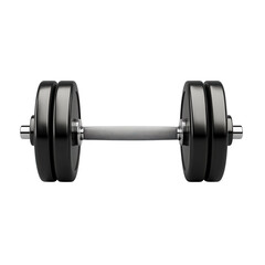 Naklejka premium Sculpt your strength A sleek metallic dumbbell symbolizing fitness and on transparent background