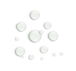 water drops isolated on white background