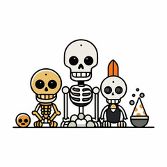 halloween skull and crossbones