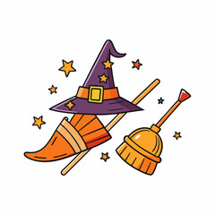 witch and broom