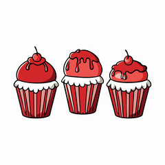 set of cupcake