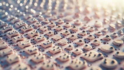 Obraz premium A Training Book Featuring Braille Text for the Visually Impaired