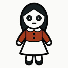 little girl with a doll