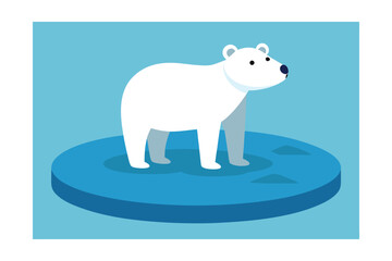 Fototapeta premium polar bear in a circle