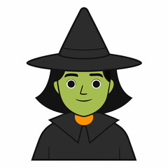 halloween witch with hat
