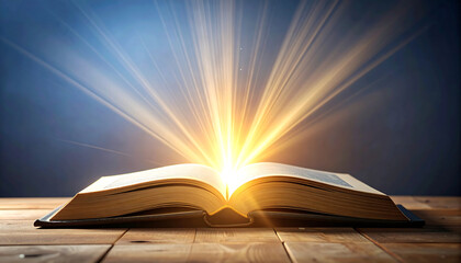 Light from Pages: Open Book Symbolism