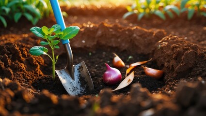 Using onion peel as natural fertilizer for tomato seedlings in greenhouse cultivation for sustainable gardening