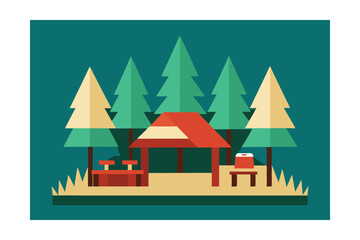 Fototapeta premium christmas tree vector illustration