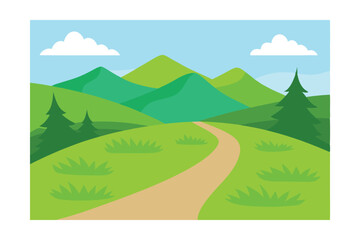 Obraz premium landscape with mountains and trees