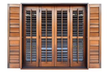 Window Shutters Wood Interior Design Window Treatment Rustic Wooden Panels on transparent background