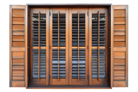 Window Shutters Wood Interior Design Window Treatment Rustic Wooden Panels on transparent background
