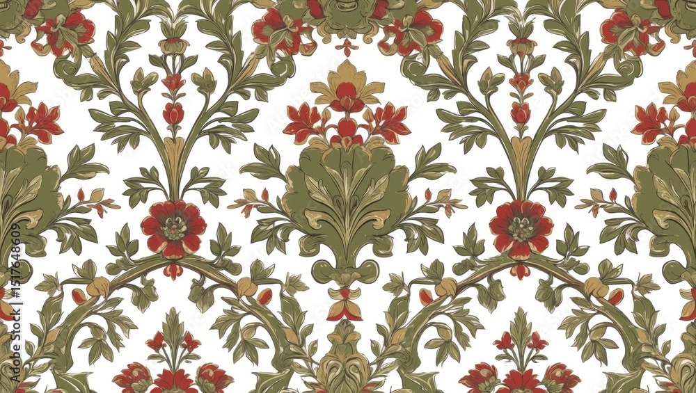Poster digital textile and pattern design for kurti and suit with geometrical borders