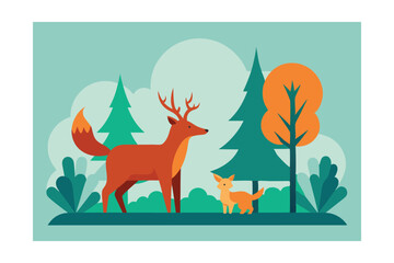 fox and deer